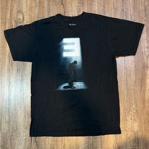 Black Graphic Tee with White Design